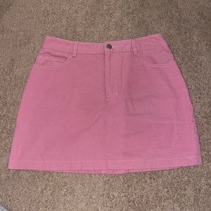 Pink Jean Skirt